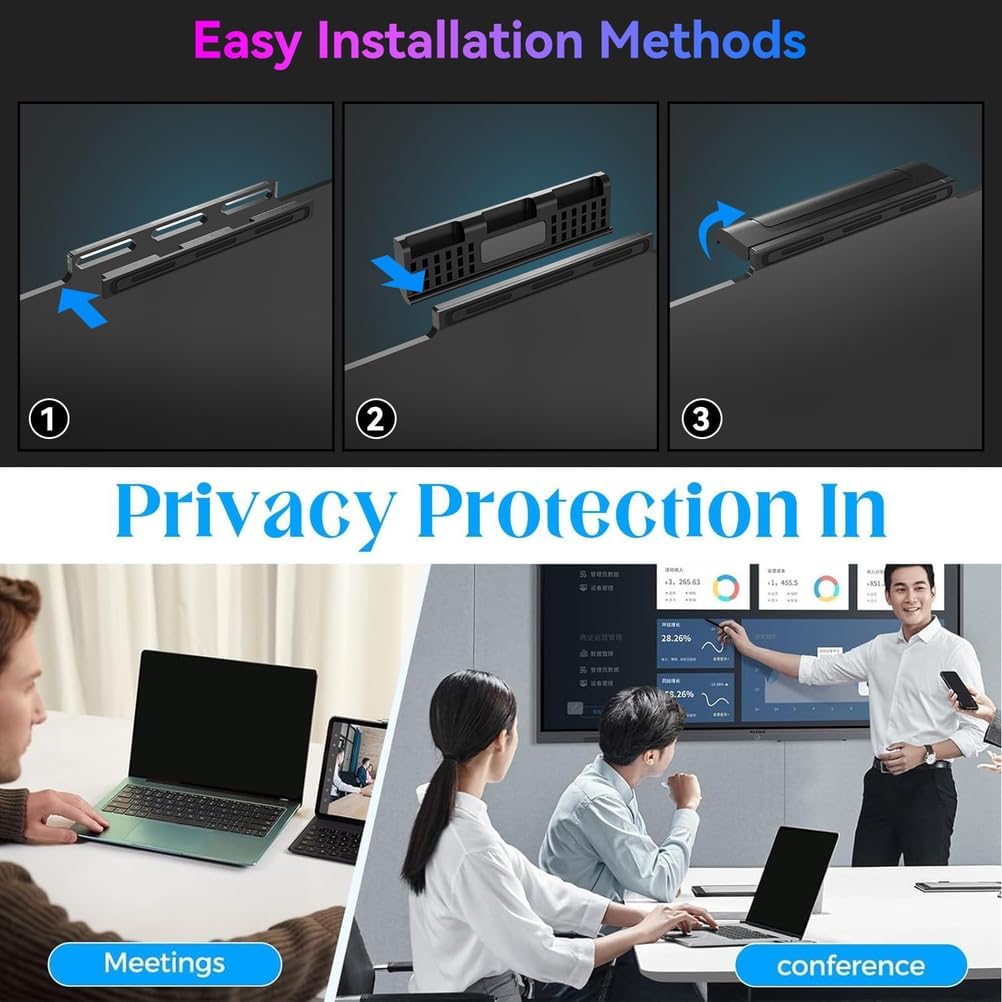 Hanging Computer Privacy Screen Filter for 27 Inch, Privacy Shield for 16:9 Widescreen Monitor - Anti Glare Blue Light Filter Easy On/Anti-Glare/Anti-Scratch