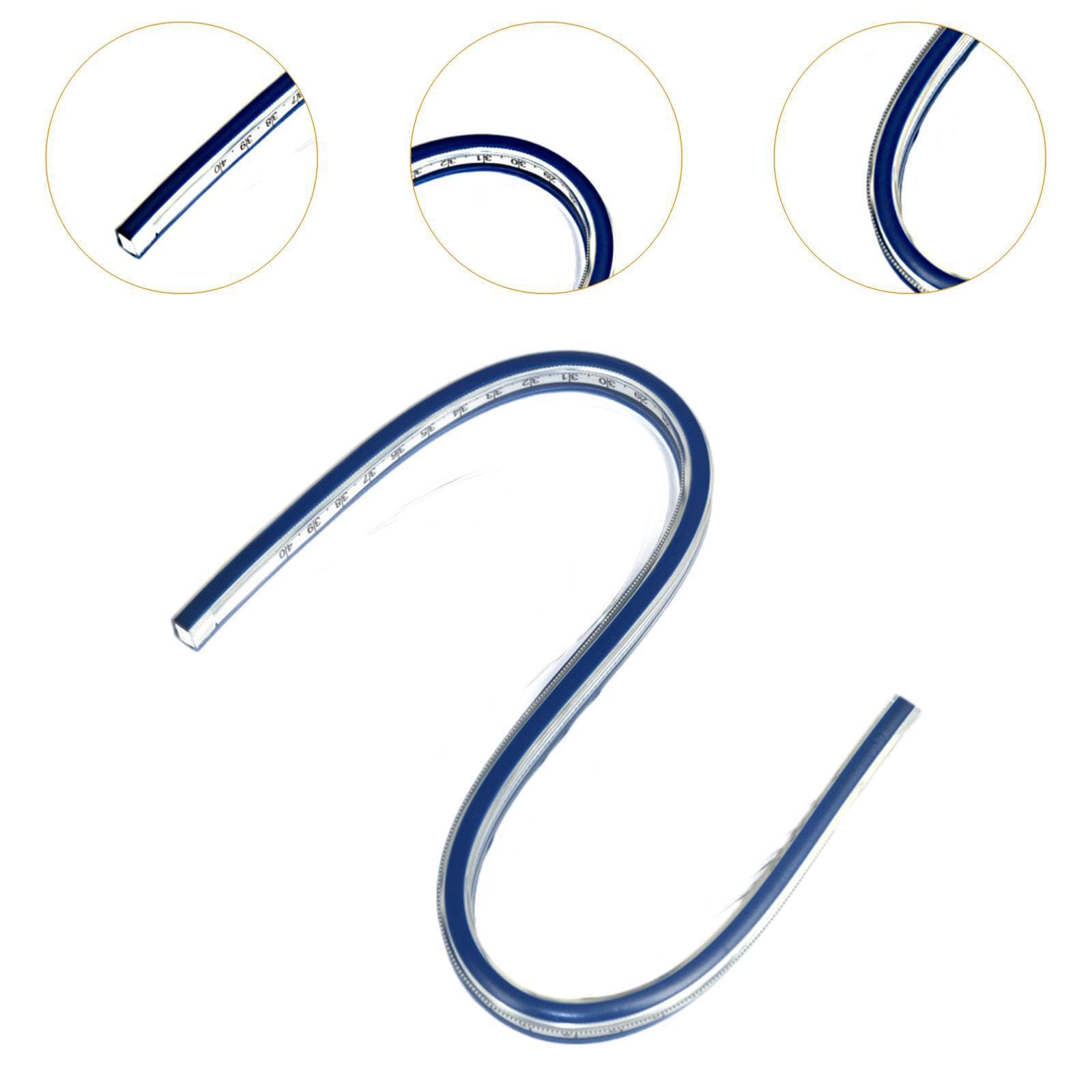 Righello curvo flessibile Righello divisore morbido per disegno di misurazione e strumento di disegno tecnico in vari progetti Strumento curvo flessibile, 100 centimetri