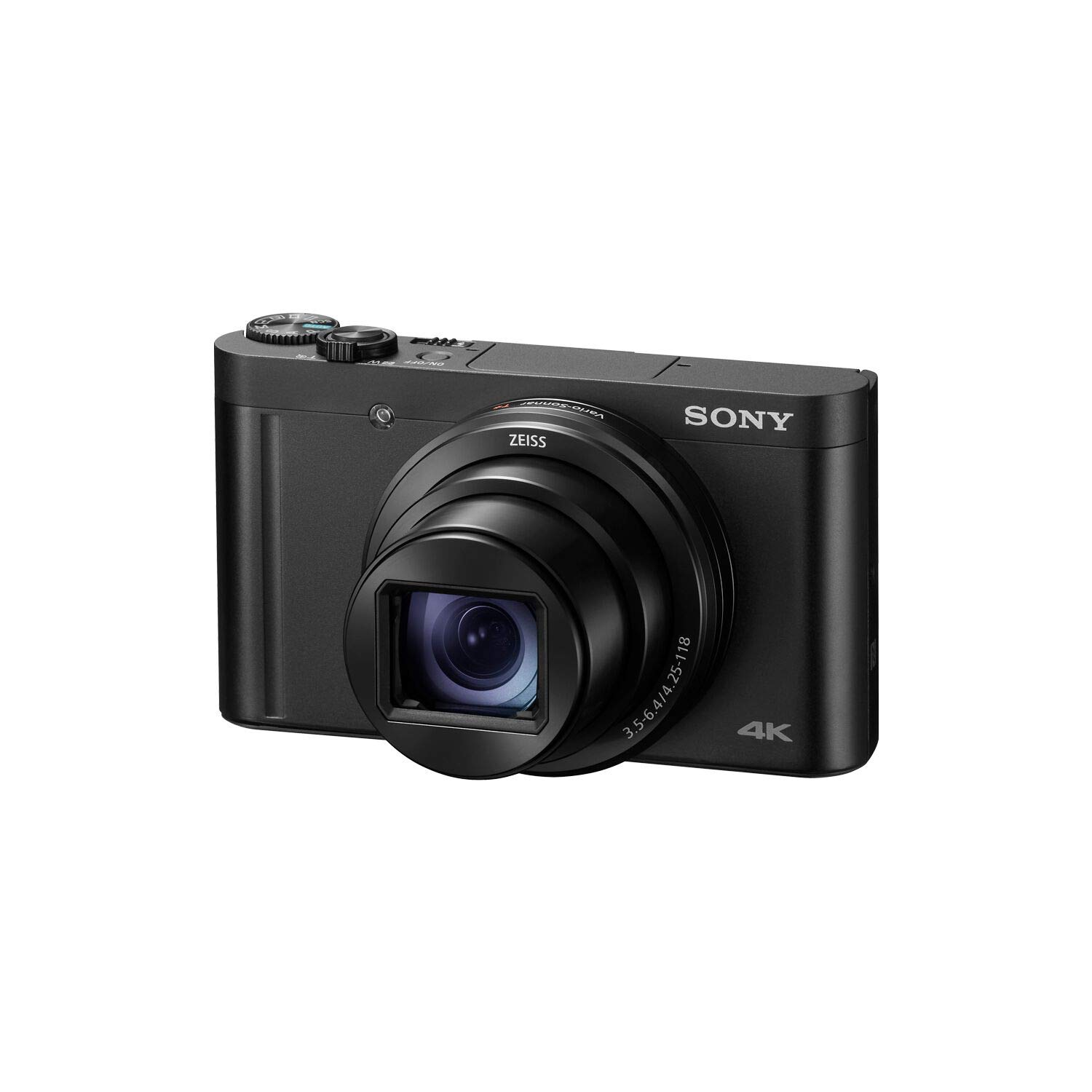 Sony WX800 Compact High Zoom Camera with 4K Recording, Black