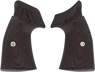 VZ Grips Smith & Wesson K/L-Frame Tactical Diamond Square Bottom Grip, Superior Comfort, Superior Control, Made in The USA, Black Cherry, Full Size, 2 Panels