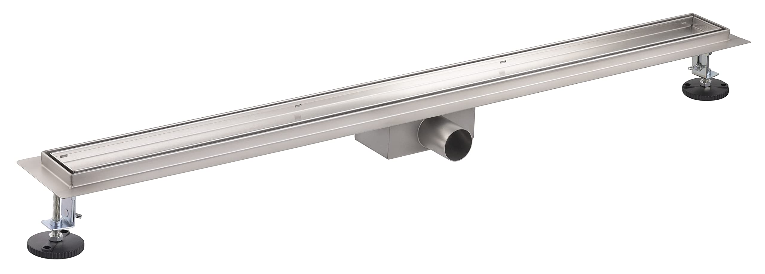 Caniveau extra plat pour douche italienne reversible finition inox/ou à carreler longueur 90 centimètres - Avec siphon anti odeur et filtre pour cheveux NOYON & THIEBAULT