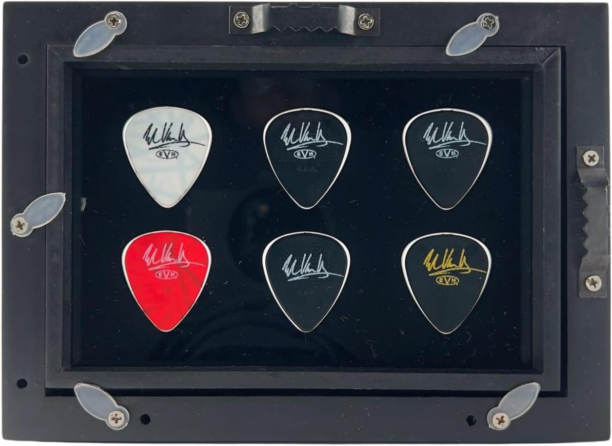 4"" x 6"" DOUBLE SIDED Horizontal Guitar Pick Display Frame - Black - 6 Picks, 4x6HBlk