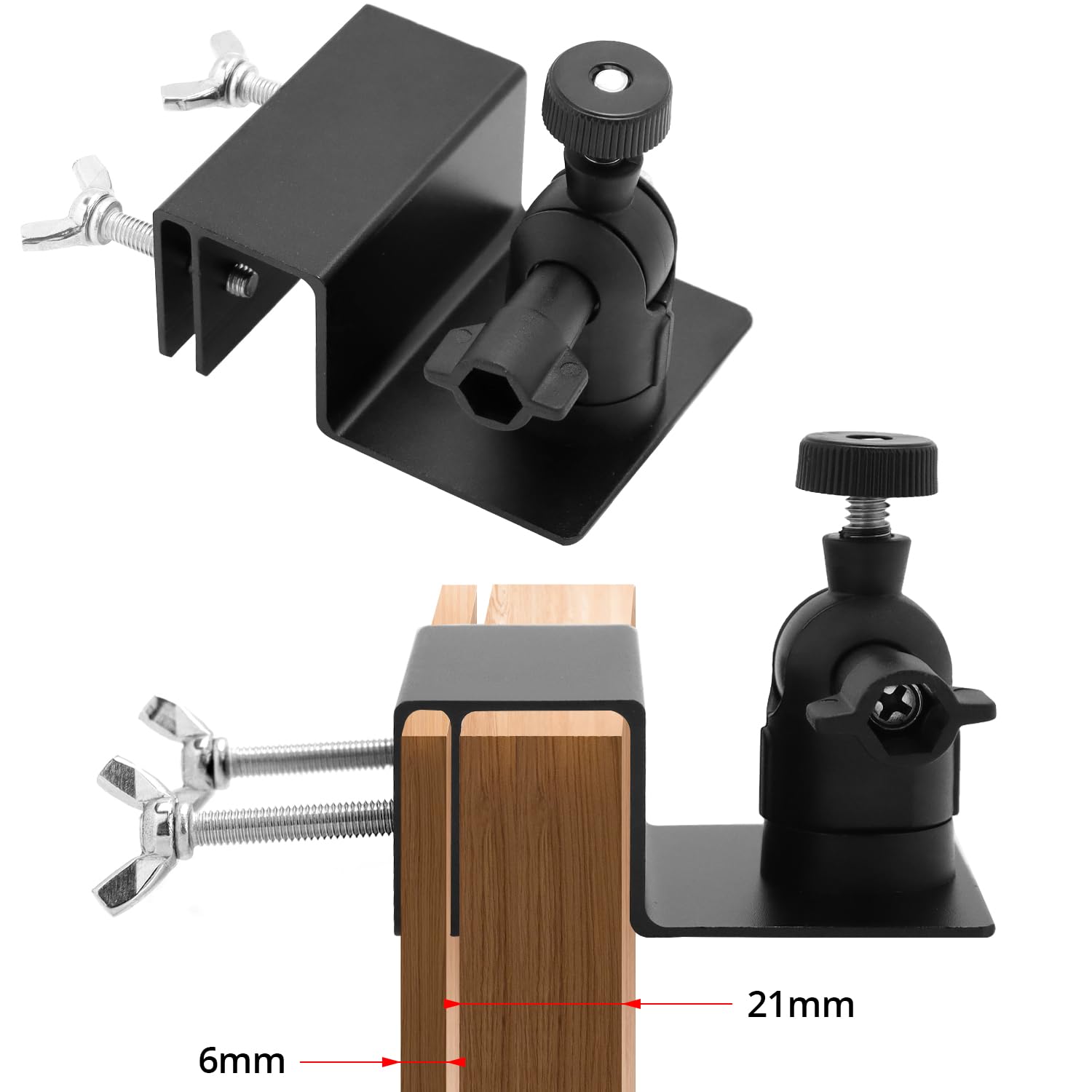 QWORK® Universal Camera Mount for Gutter - Compatible with Arlo/Blink Cameras - 360° Swivel & Tilt -with Screw Adapter - Image 2