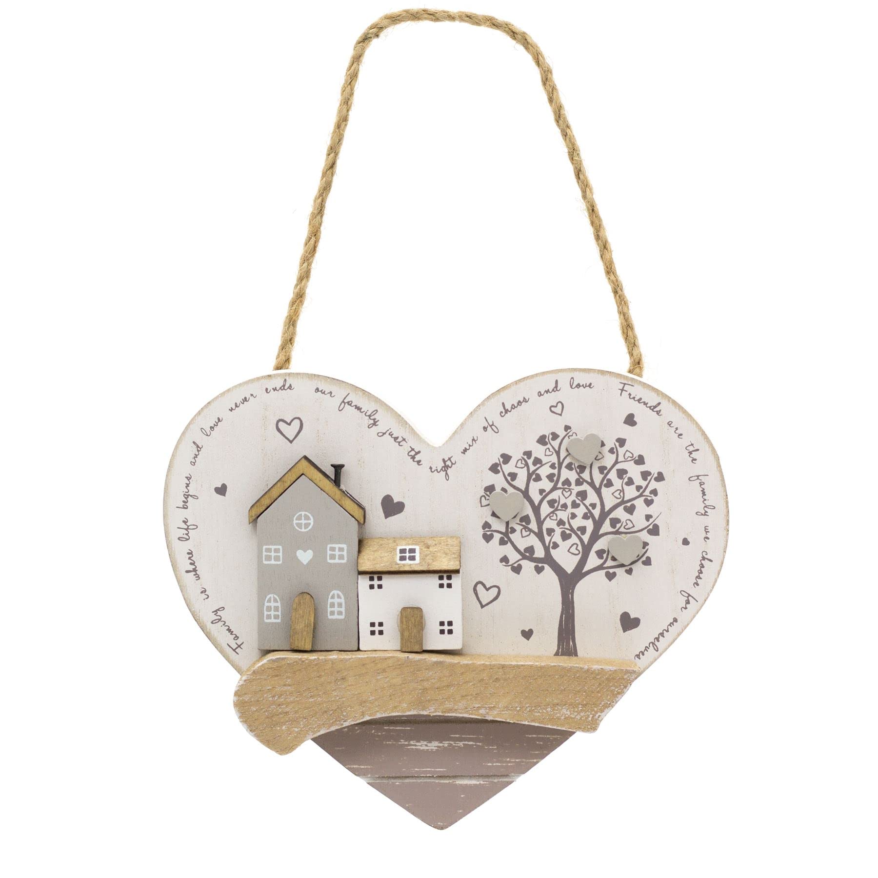 RED OCEAN Targa In Legno A Forma Di Cuore Con Scritta \"It's The Cats House\" – Decorazione Rustica Da Parete – Stile Shabby Chic – Prodotto Inglese