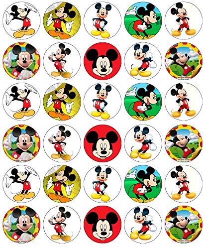 Cupcake-Topper Mickey Maus, essbares Oblatenpapier Cover