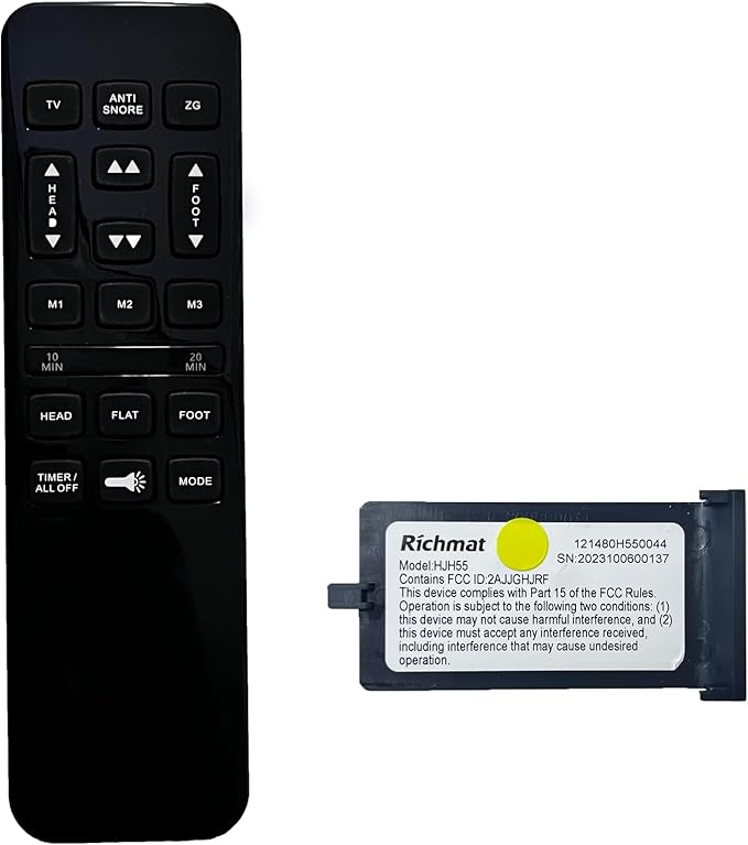 OEM Adjustable Bed Richmat HJH55 Remote Control Replacement