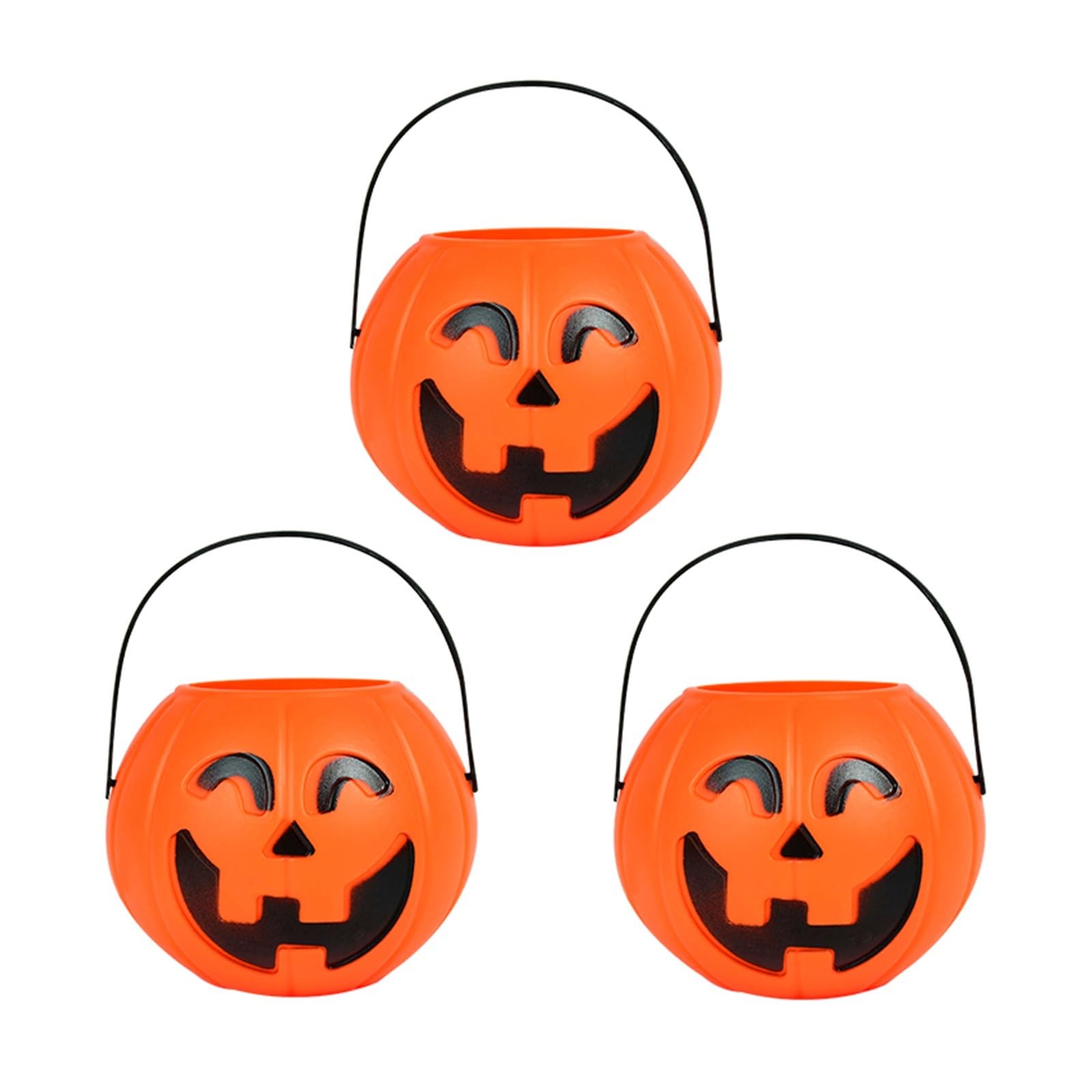 SZAJDSNMURB Halloween Pumpkin Bucket Portable Plastic Candy Pot