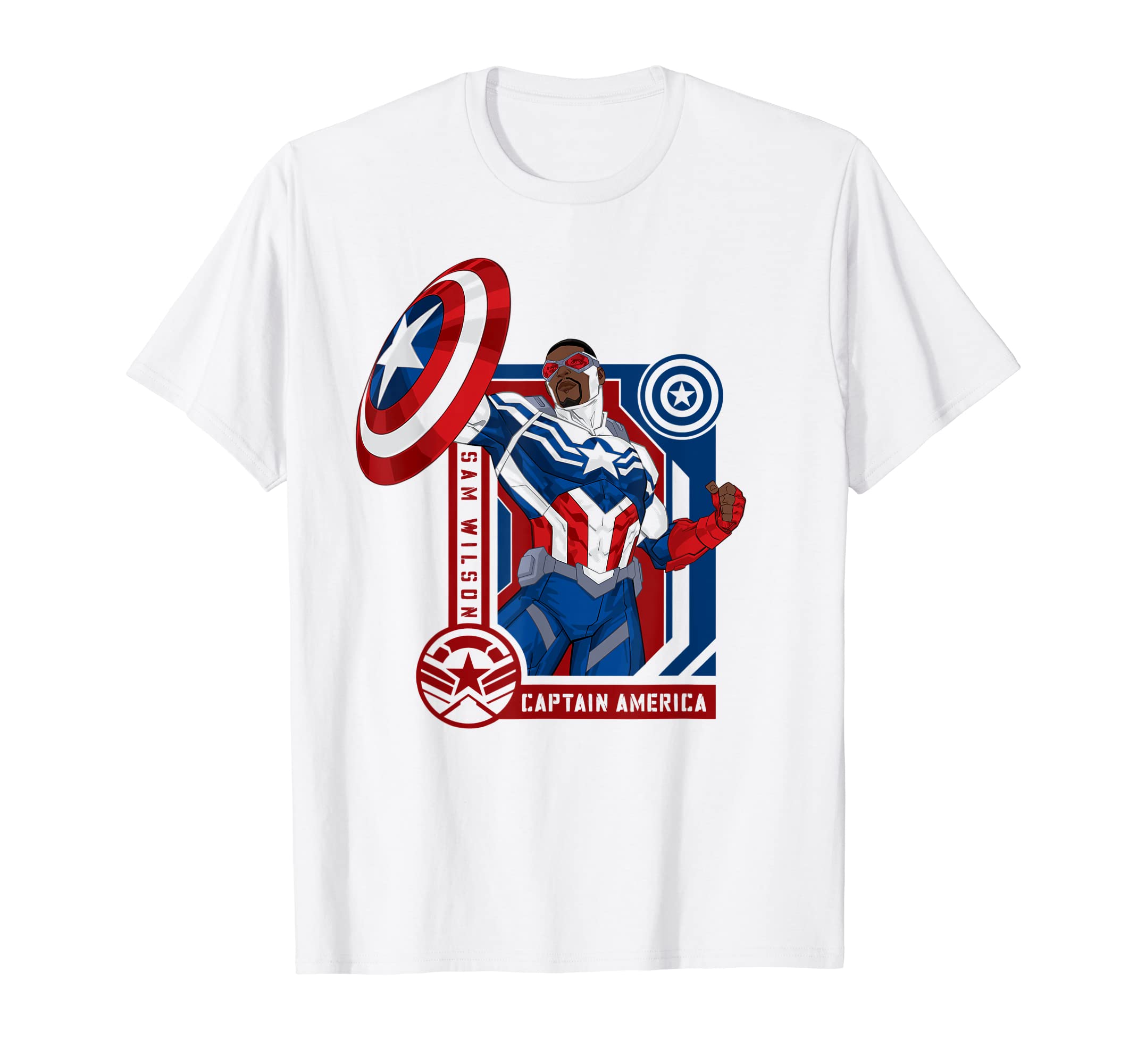 MarvelAvengers Sam Wilson Captain America Hero T-ShirtOEKO-TEX STANDARD 100