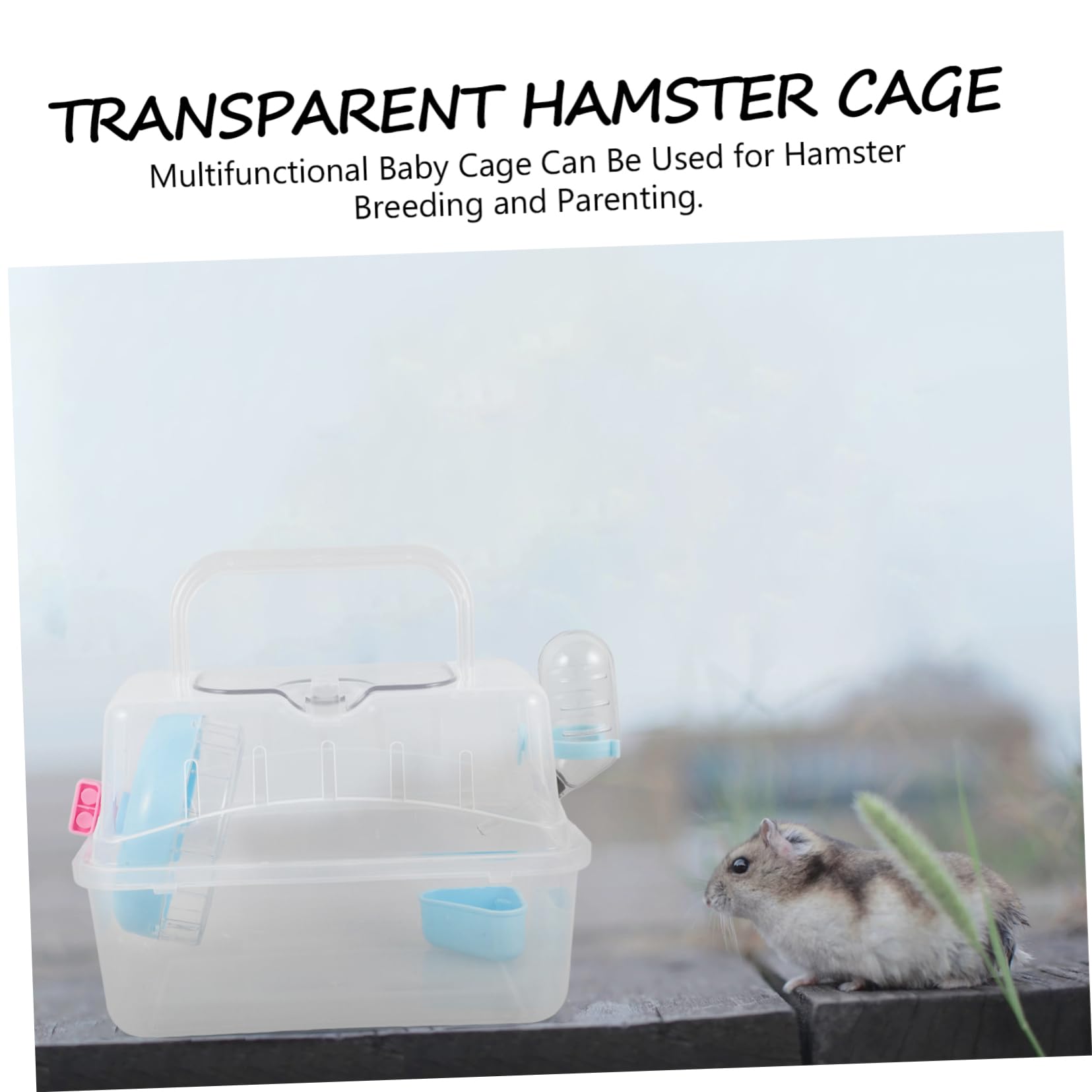 BESPORTBLE 4pezzi Trasportino Portatile Per Criceti e Piccoli Animali Gabbietta Trasparente Per Viaggi Design Multifunzionale e Spazioso Per Topi Furetti e Porcellini