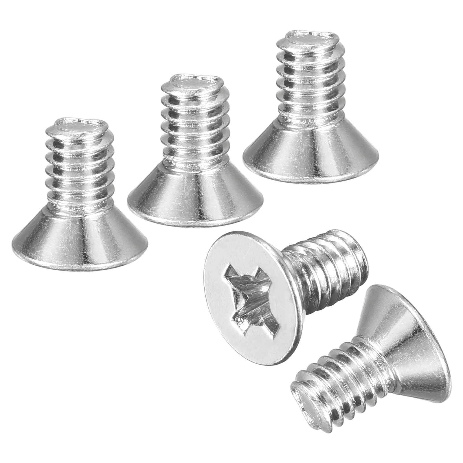 DTGN #8-32x5/16" Phillips Countersunk Bolts 304 Silver 50pcs — image 1