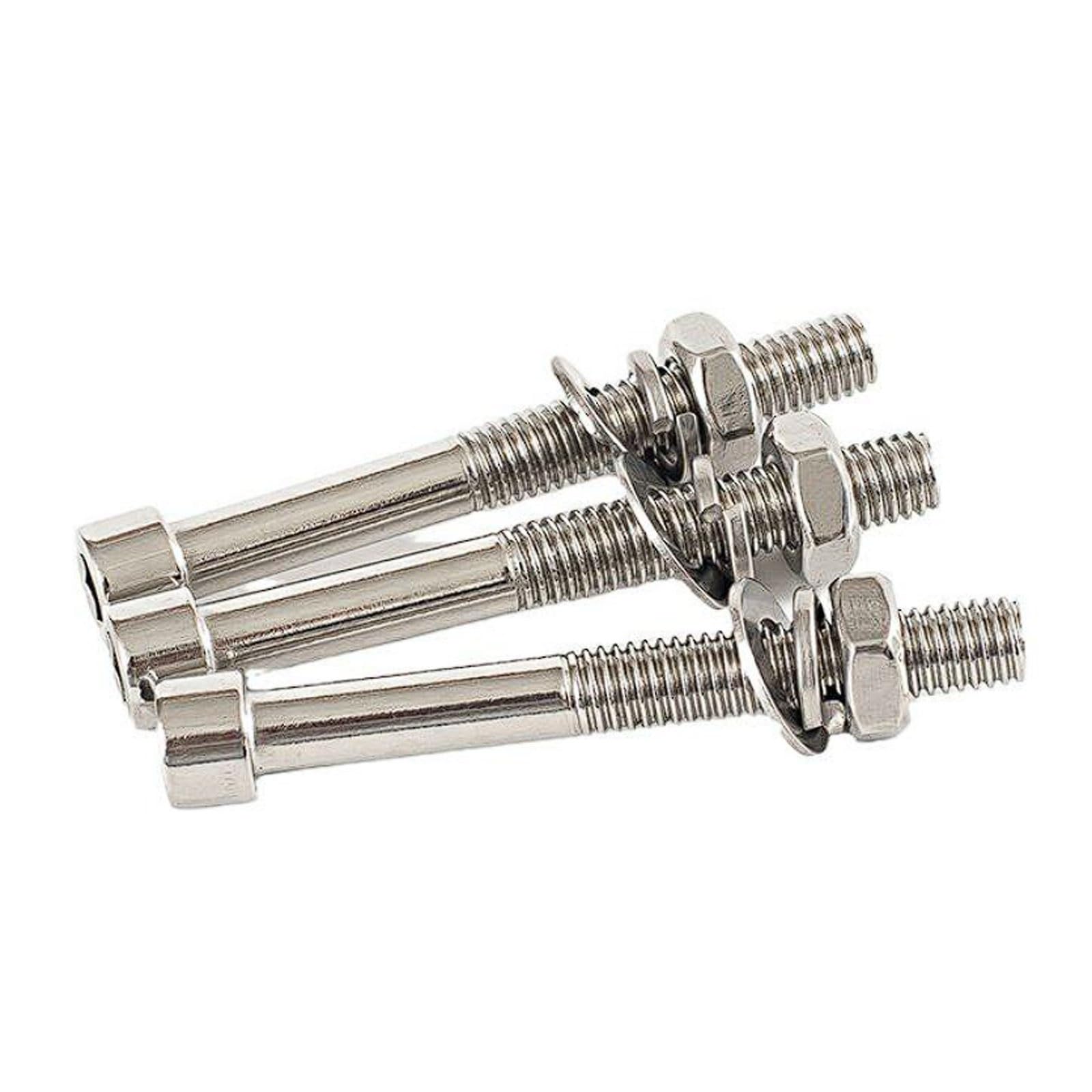 Kit de tuercas y tornillos cabeza hueca hexagonal M6 o M8 acero inoxidable 201, 20 juegos, pernos Allen semiroscados(M8*100 (20 sets))