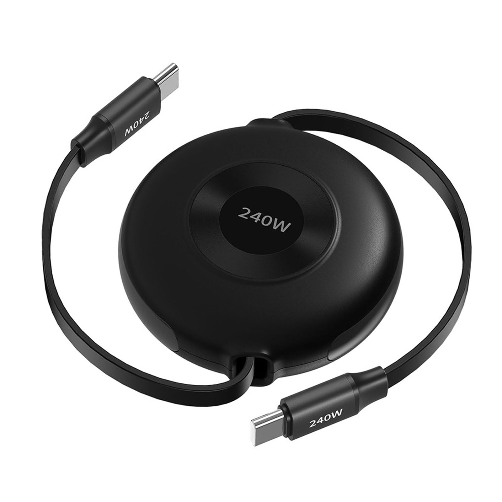 Fentency 240W USB C to USB C Retractable Cable Fast Charging Type C Cord 480Mbps Data Transfer for Laptops Phone Game Controller