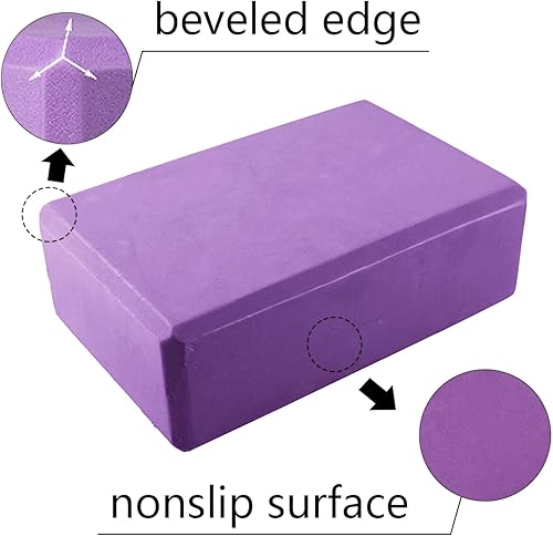 Miniatura 4 de Muka Bloque de yoga personalizado azul ejercicio ejercicio ejercicio fitness ladrillo, grabado Pilates Stretch Brock