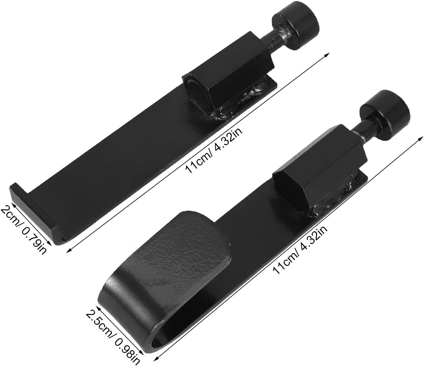 2pcs Paintless Hooks - Curved & 90° Auto Body Dent Puller Tools - Door Edge & Wheel Arch Repair Tools for Automotive Body
