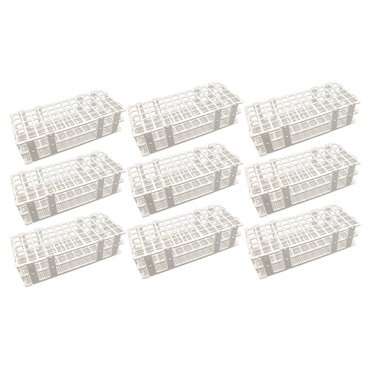 Rack pour tube à essai de 16 mm blanc à 60 trous idéal pour les cours de chimie et écoles