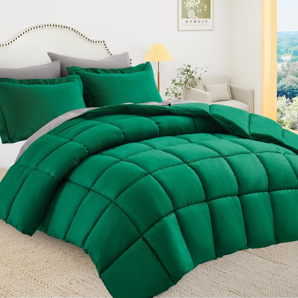 Quilt Set - 3-Piece Lightweight Bedding with 2 Shams Bedspread for All Seasons Quilt Trendy Queen Comforter Coverlet Quilt Set Quilt Bedding (Gray, Queen)