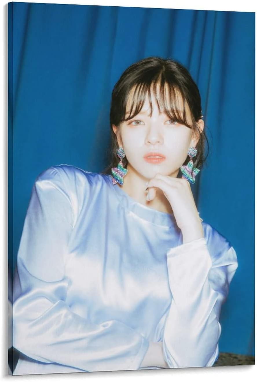 Amazon Jeongyeonジョンヨン 兪定延twice トゥワイス Kpop 韓流 韓国のガールグループ 歌手 Idol アイドル 8thミニアルバム Feel Special Blue Ver 3 セクシー 一枚の写真キャンバスポスター寝室の装飾スポーツ風景オフィスルームの装飾ギフトキャンバスポスター壁