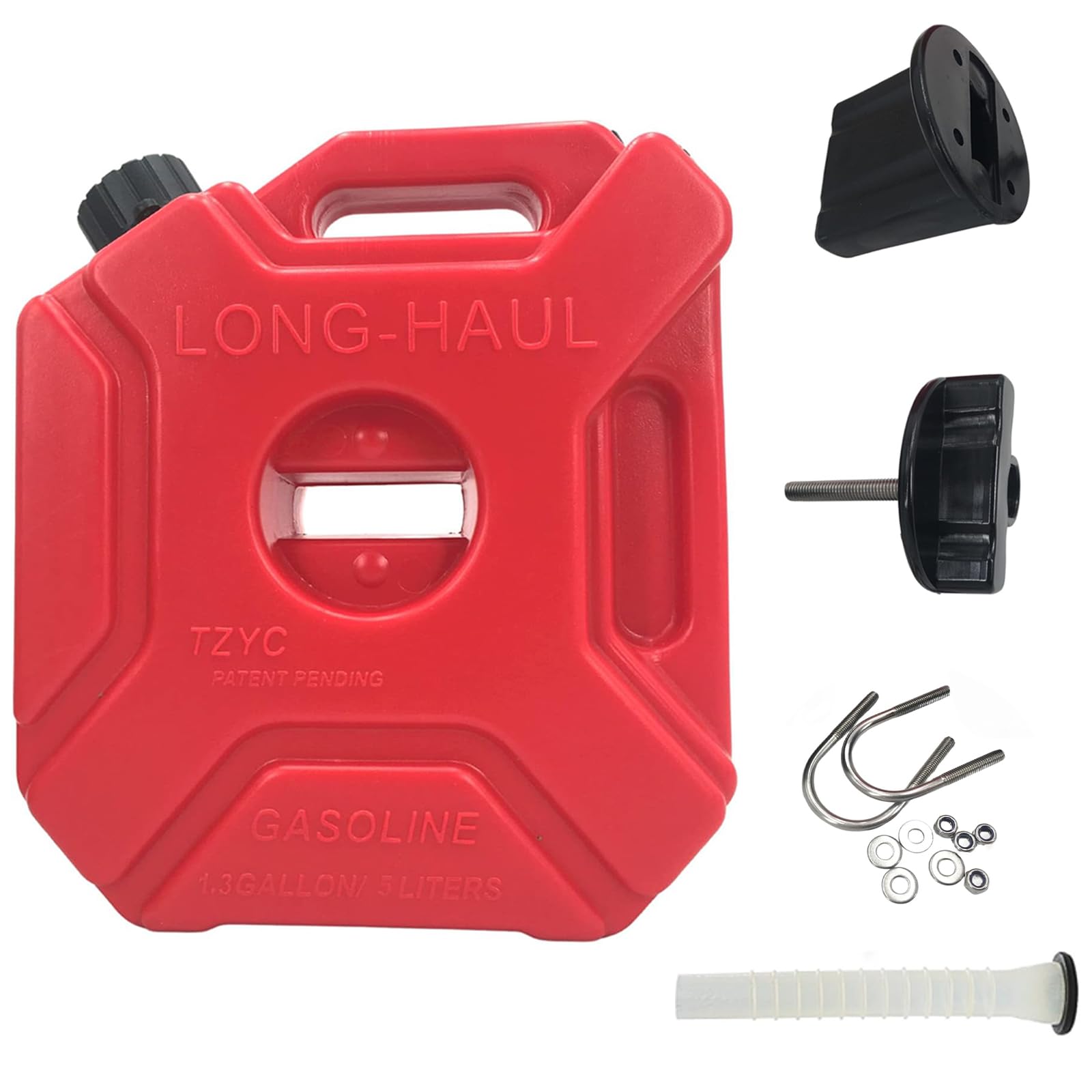 Qiureva 5L Gas Cans 1.3 Gallon Fuel Tank Cans Petrol Storage Cans