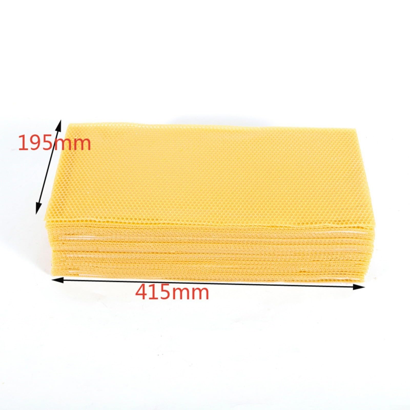 Paquete de 30 hojas de cera de abeja natural para hacer velas, base de cera pura de 195 x 415 mm para marcos de colmena de abejas, tiras biodegradables para manualidades