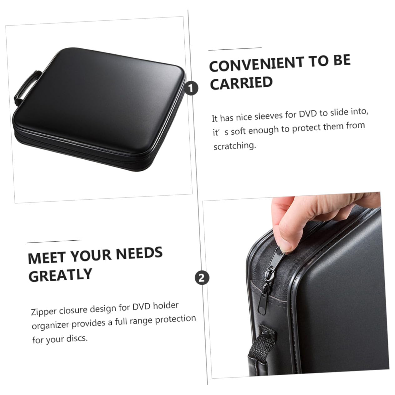 GALPADA Porta CD Custodia da Capacità Organizzatore Portatile per Dvd per Auto Borsa per CD Leggera