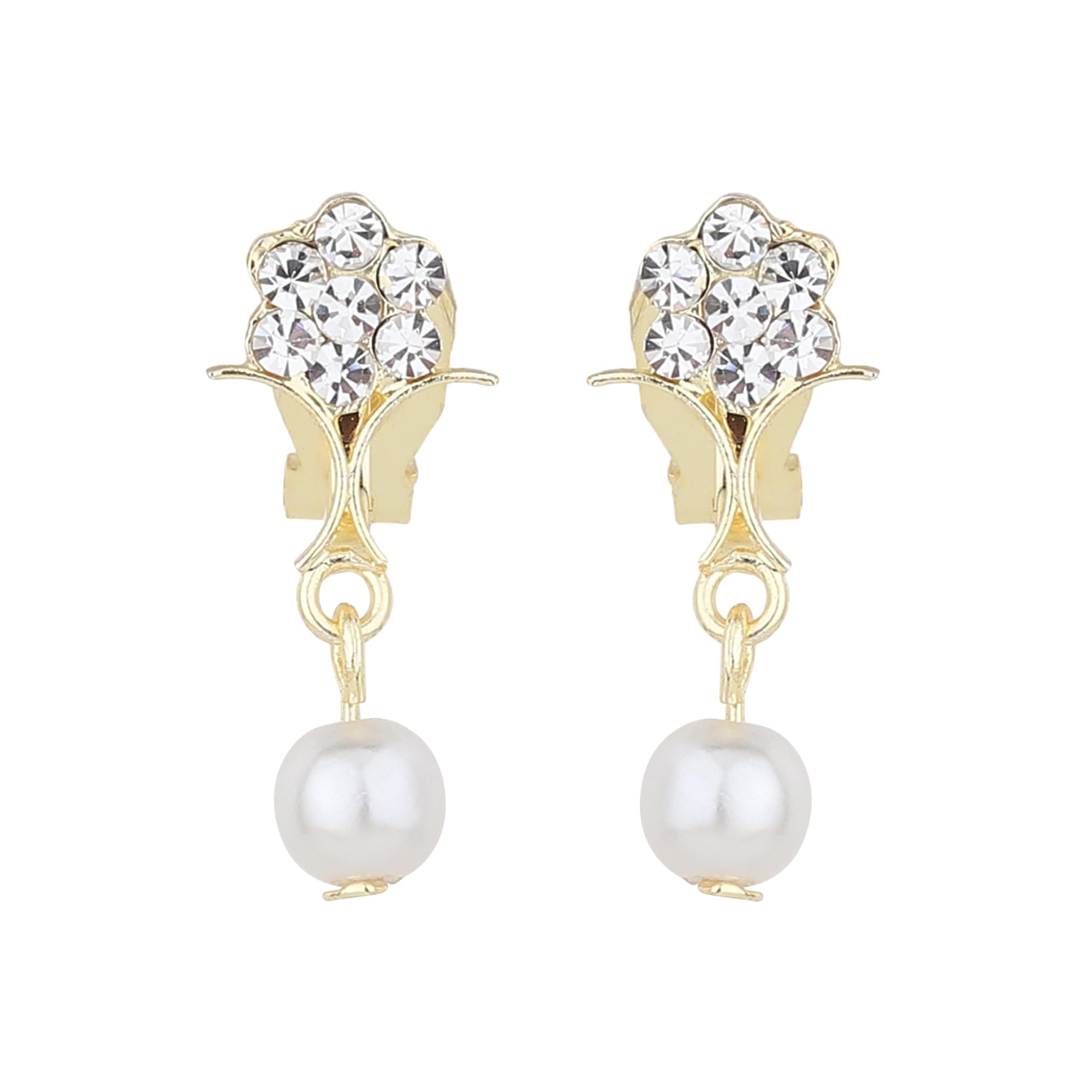 FLINGDOM Clip On Earrings - Stunning Gold-Plated Non Piercing Earrings for Women | Handmade Fake Earrings without Piercing for Effortless Beauty | Press Clip-on for Non Pierced ears (27EC109A202) (B0BNTBNTKL) Amazon Price History, Amazon Price Tracker