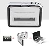 Yctze Portable USB Cassette to MP3 Converter, Tape to CD Audio Music Player Capture, Stereo Sound Quality for Vintage Cassette Enthusiasts