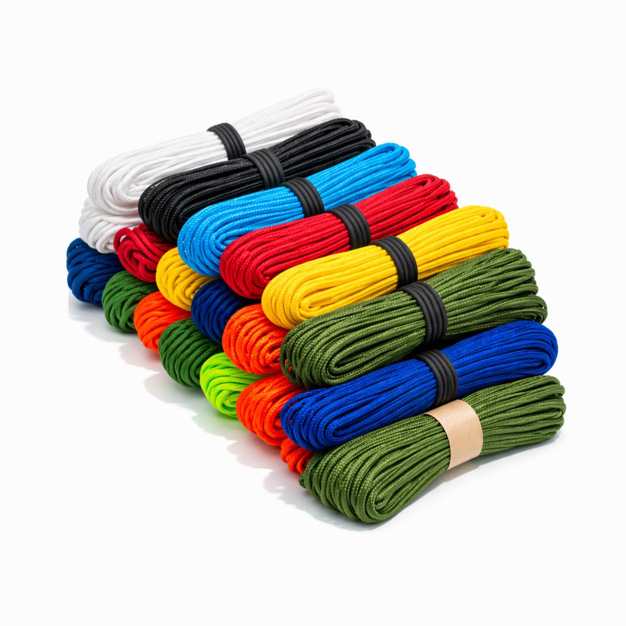 EdcX 3 mm Nylon Paracord 425 (15, 30, 50 and 100m) – 3 mm Type II, 100% Nylon Rope, 3 Strand Rope, in Many Colors (Onecolored Set 400 gr)