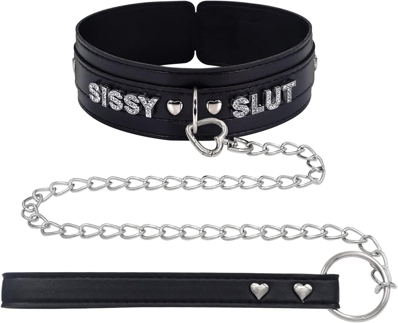 paloli Pink Choker Necklace for Women Leather Collar Fluffy Punk Leash Neck Choker Gothic Cosplay Sexy Jewelries