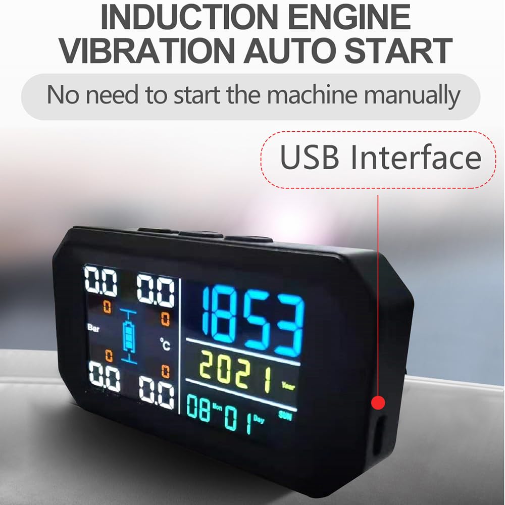Tpms Sistema Automobilistico di Monitoraggio della Pressione dei Pneumatici con Display A Grande Schermo(External TPMS)