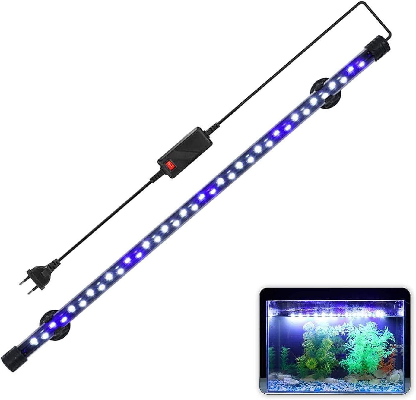 Eacam Fish Tank Light, LED Aquarium Light Submersible Lights Underwater Light Submersible LED Light Aquarium Lamp Fish Tank Mood Light