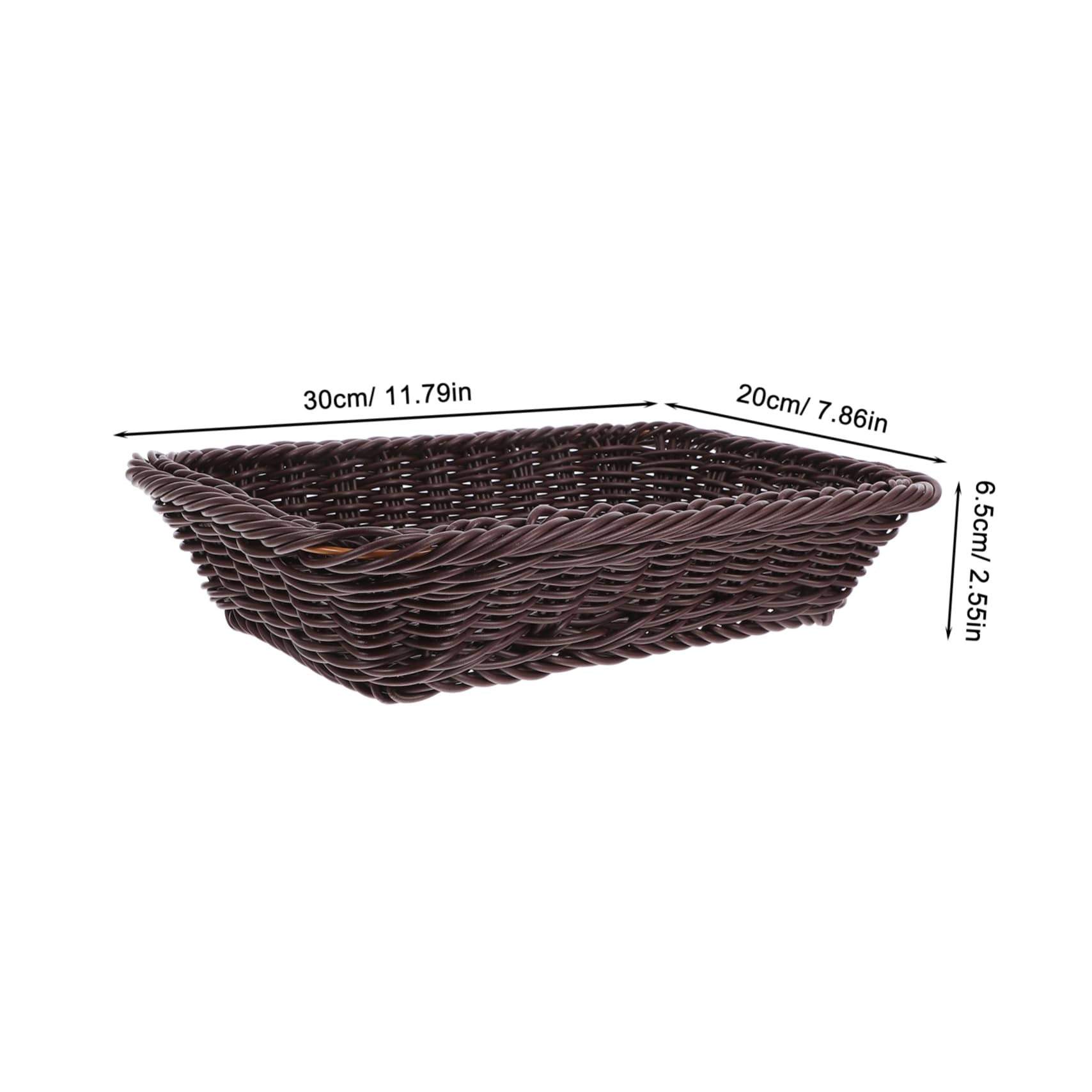 Amosfun 3 Piezas Cesta de Pan Tejida Multifuncional Cesta de Almacenamiento Decorativa para Servir Pan y Accesorios Oscuro
