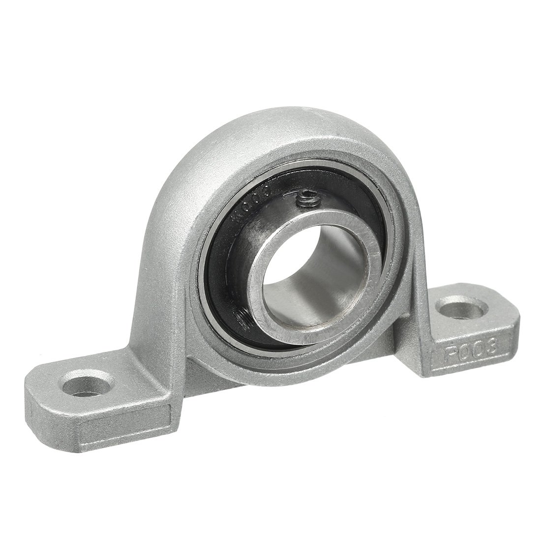 HiPicco Lot de 4 roulements à billes KP003 montés sur bride – Alésage de 17 mm ID Auto-alignement en alliage de zinc pour tige d'arbre linéaire de 17 mm de diamètre