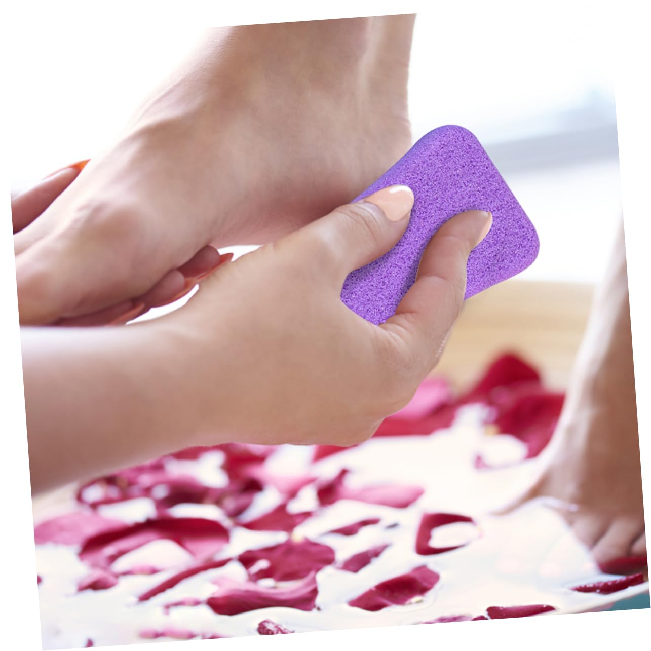 Gogogmee 6 Pcs Random Color Foot Stone Nail Cuticle Remover Exfoliating Tool for Home Use