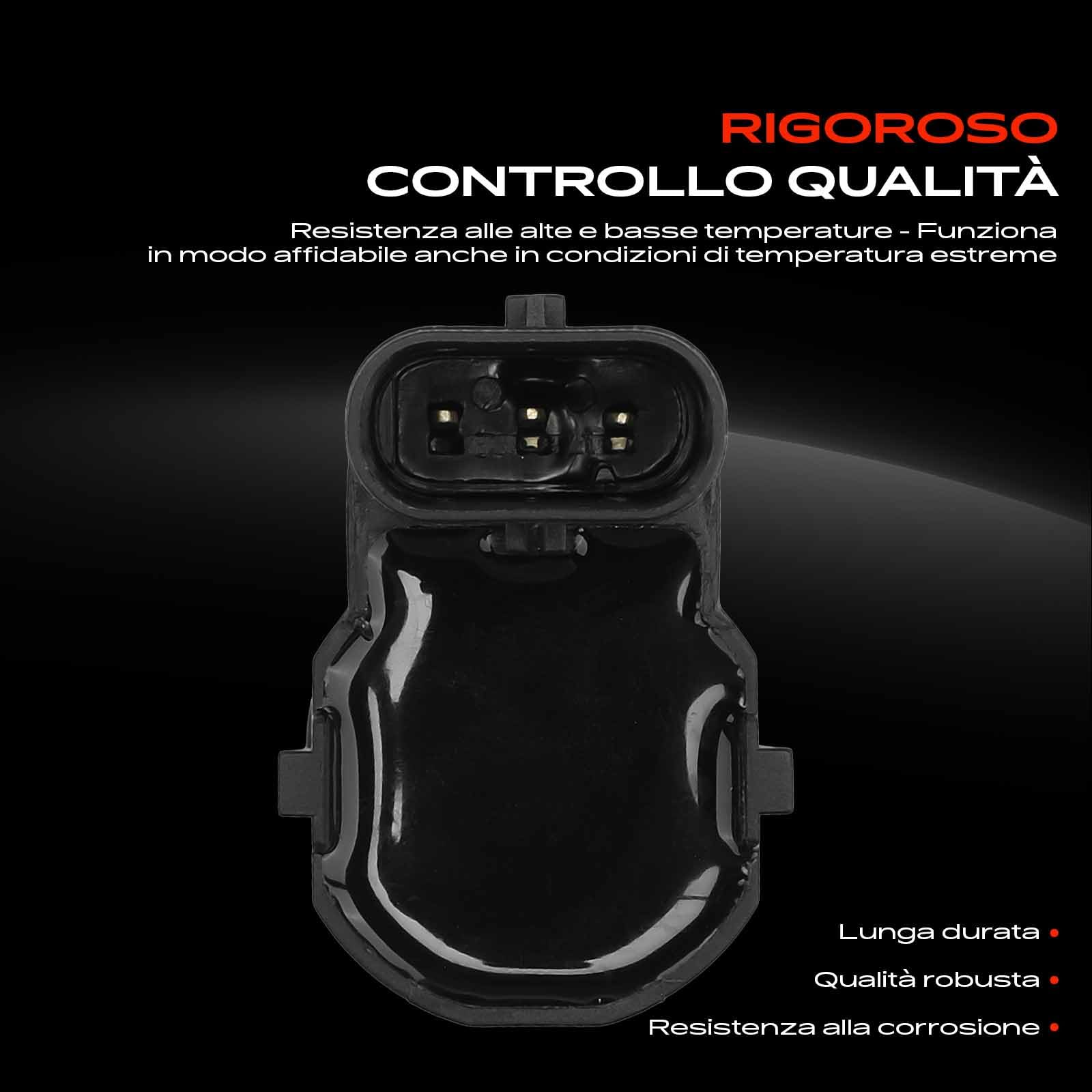 Frankberg 4 sensori di parcheggio PDC a 3 Poli anteriori e posteriori | 15K859; Compatibile con: Galaxy WA6, Mondeo IV Turnier BA7, Mondeo IV BA7, S-Max WA6, Mondeo IV Berlina BA7