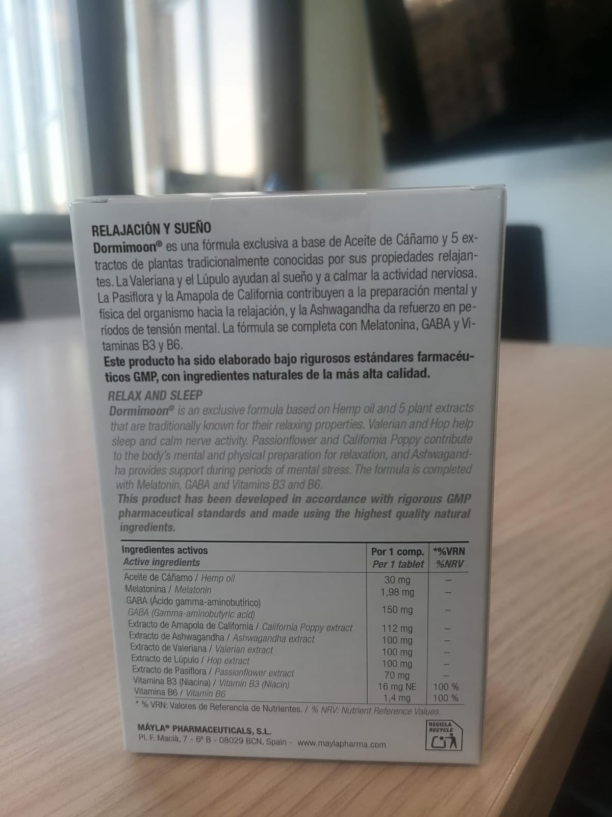Aceite de Semillas de Cáñamo + Melatonina + Valeriana + Pasiflora + Lúpulo + Amapola de California + Ashwagandha + Vitamina B3 y B6 | 30 Comprimidos | Relajación y Sueño | 1 Toma al Día