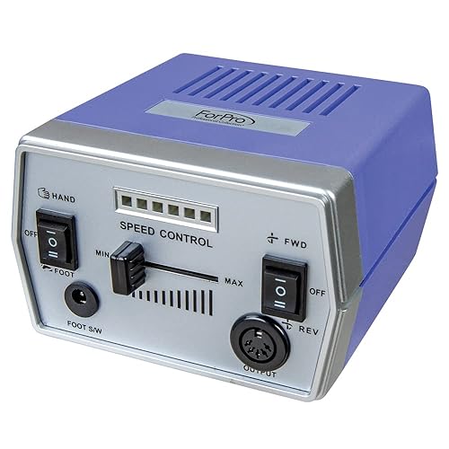 Miniatura 4 de ForPro Professional Collection Bravo - Kit de taladro de uñas profesional, morado, taladro eléctrico portátil para uñas artificiales y naturales,