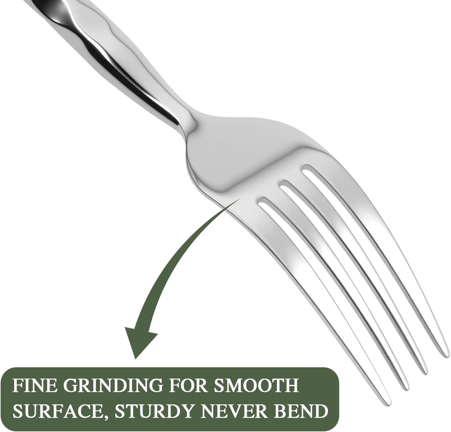 DEACORY Silverware Set 18/10 Stainless Steel Spiral-shaped Flatware Set, 40-Piece Hand Forged Mirror Silver Finish Cutlery, Dishwasher Safe, Service for 8