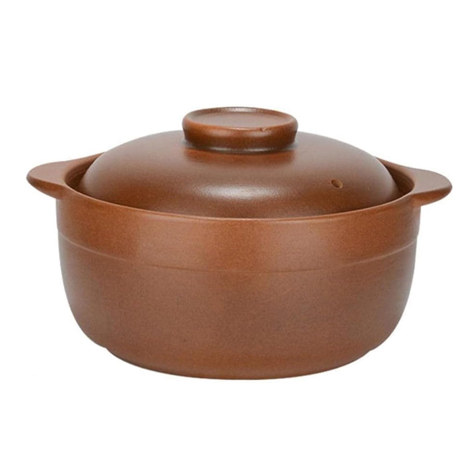 Casseruola in Terracotta con Coperchio - Casseruola in Terracotta Antica, Ideale for Cucinare sul Fuoco Aperto - Casseruola in Ceramica, pentola di Terracotta(2.5L 21.5 * 10CM)