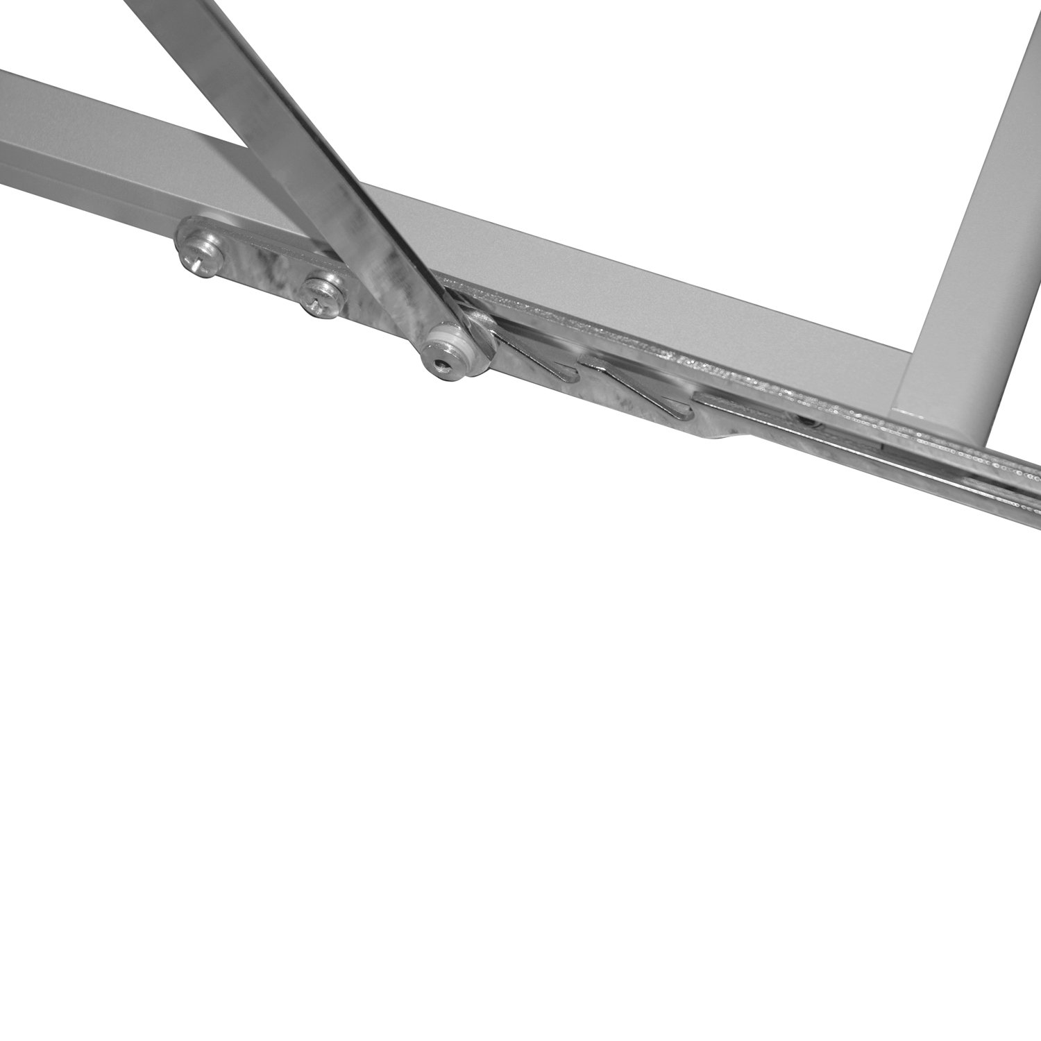 Prospektständer 6 x DIN A4 faltbar aus Aluminium und Acrylglas, inklusive Aluminium-Transportkoffer | Bodenprospektständer silber Hochformat | Prospekthalter platzsparend und stabil