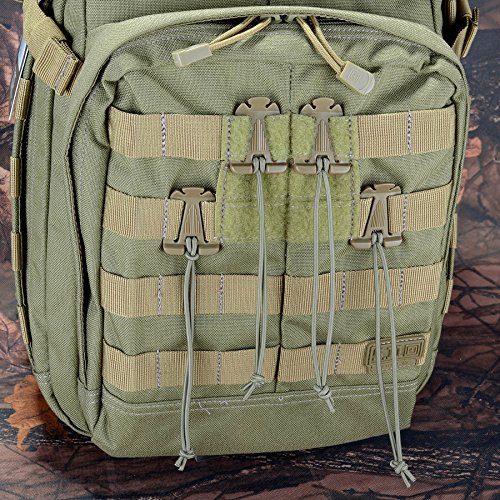 Boosteady Pack Of 10 Tactical Gear Clip Molle Web Dominators For Outdoor Hydration Tube Backpack Straps Management With Zippered Pouch #TOP5