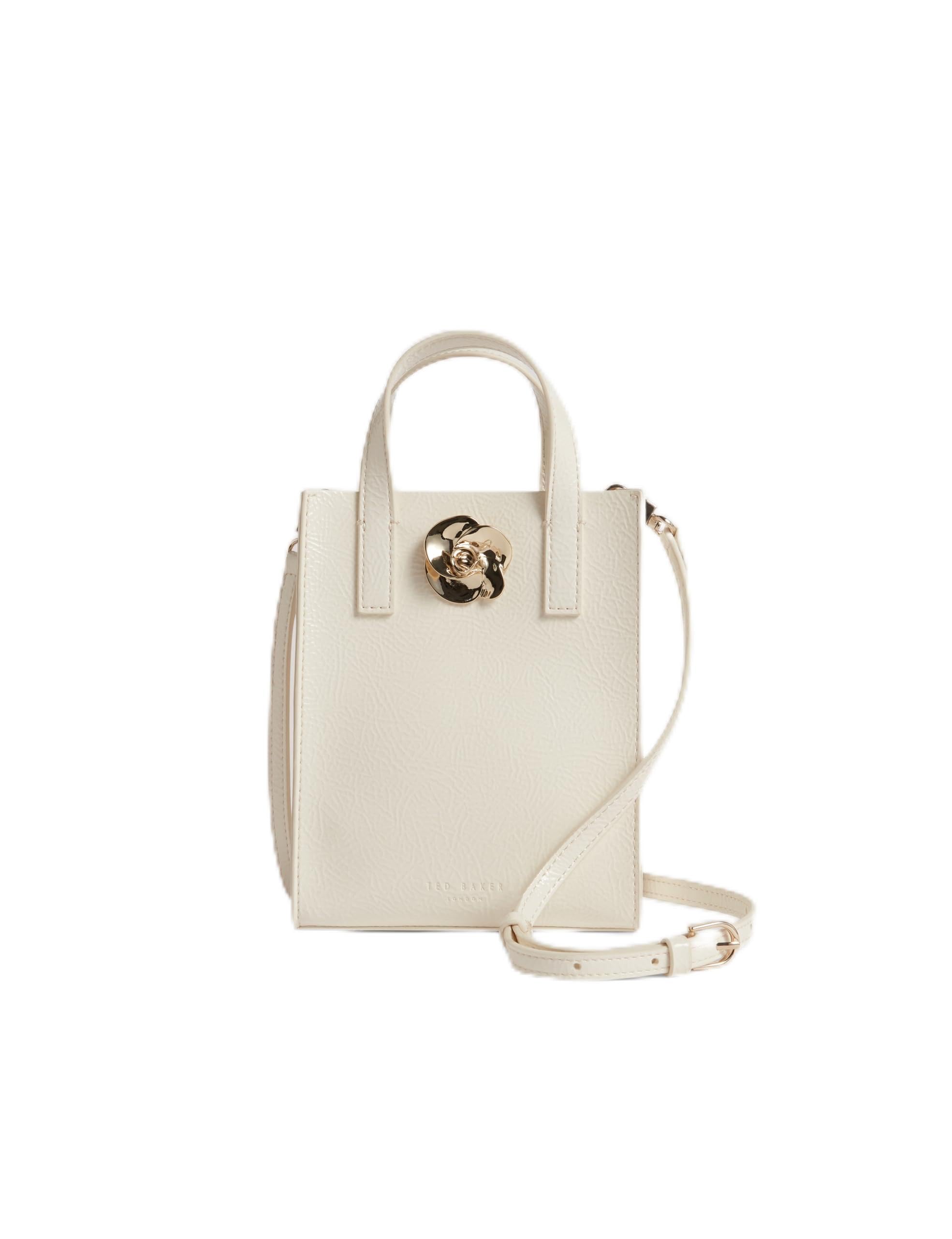 Ted Baker handbag Roseem Rose Detail Crinkle Small Bag Ivory