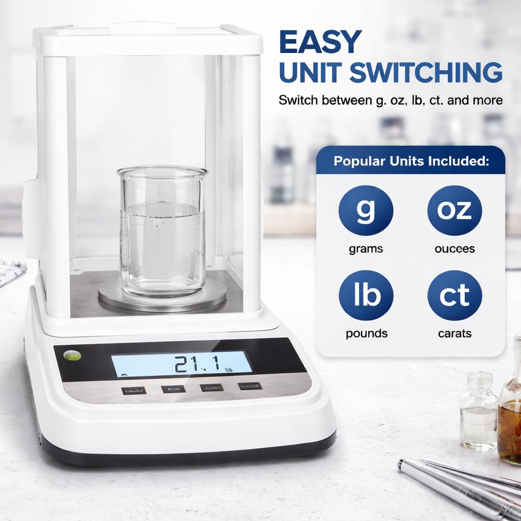 Lab Analytical Balance - 0.001g Precision Scale -8 Lab Analytical Balance - 0.001g Precision Scale -8