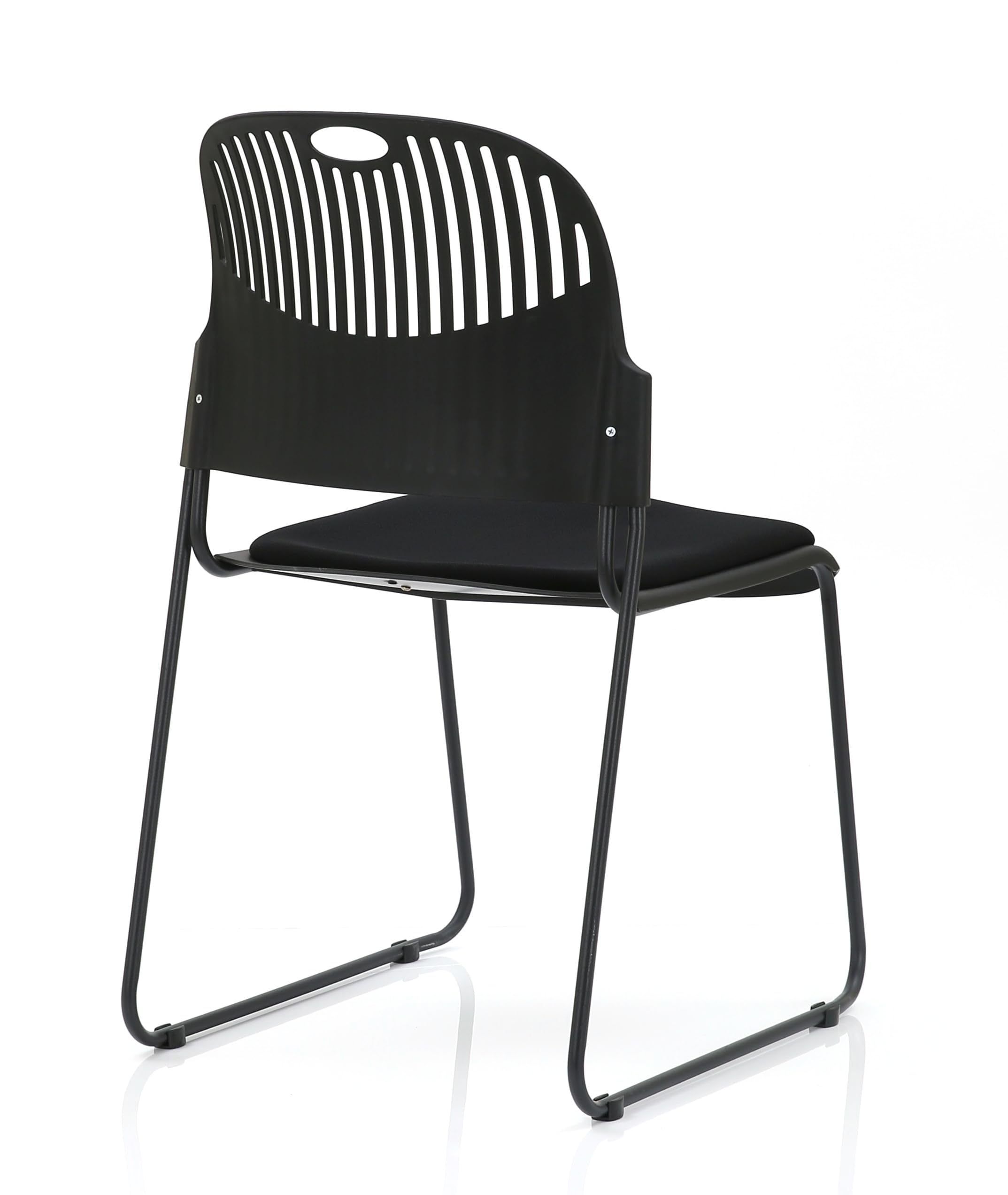 MUEBLIX.COM - Pack de 2 Sillas Confidente, Silla de Recepción, para Cocina u Oficina, Resistente y Duradera, Silla Ergonómica y Clásica, Color Negro