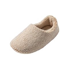 Womens Velvet Lambswool Slippers Closed Toe Heel Warm Indoor Comfort House Shoes Soft Plush Lining Non-Slip Sole