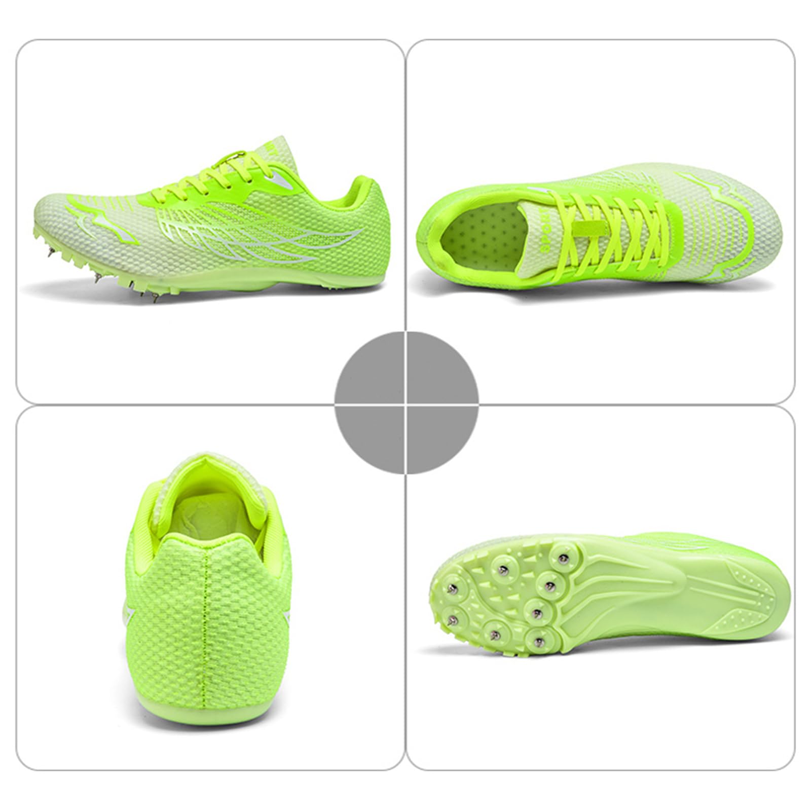 Zapatillas con Clavos Atletismo Zapatillas De Salto De Velocidad para Hombres Mujeres Y Niños Zapatillas para Correr Ligeras para Carreras