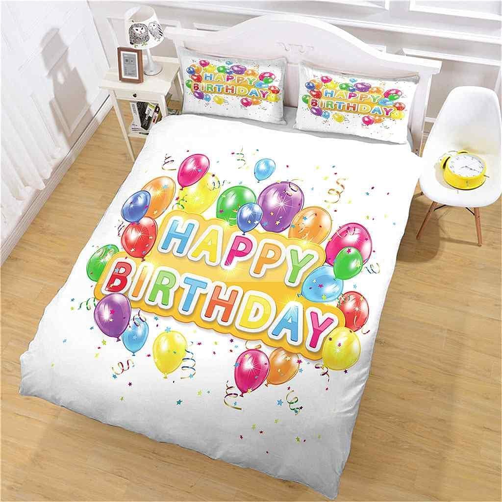 Parure de lit 220x240 cm avec housse de couette en microfibre et 2 taies d'oreiller