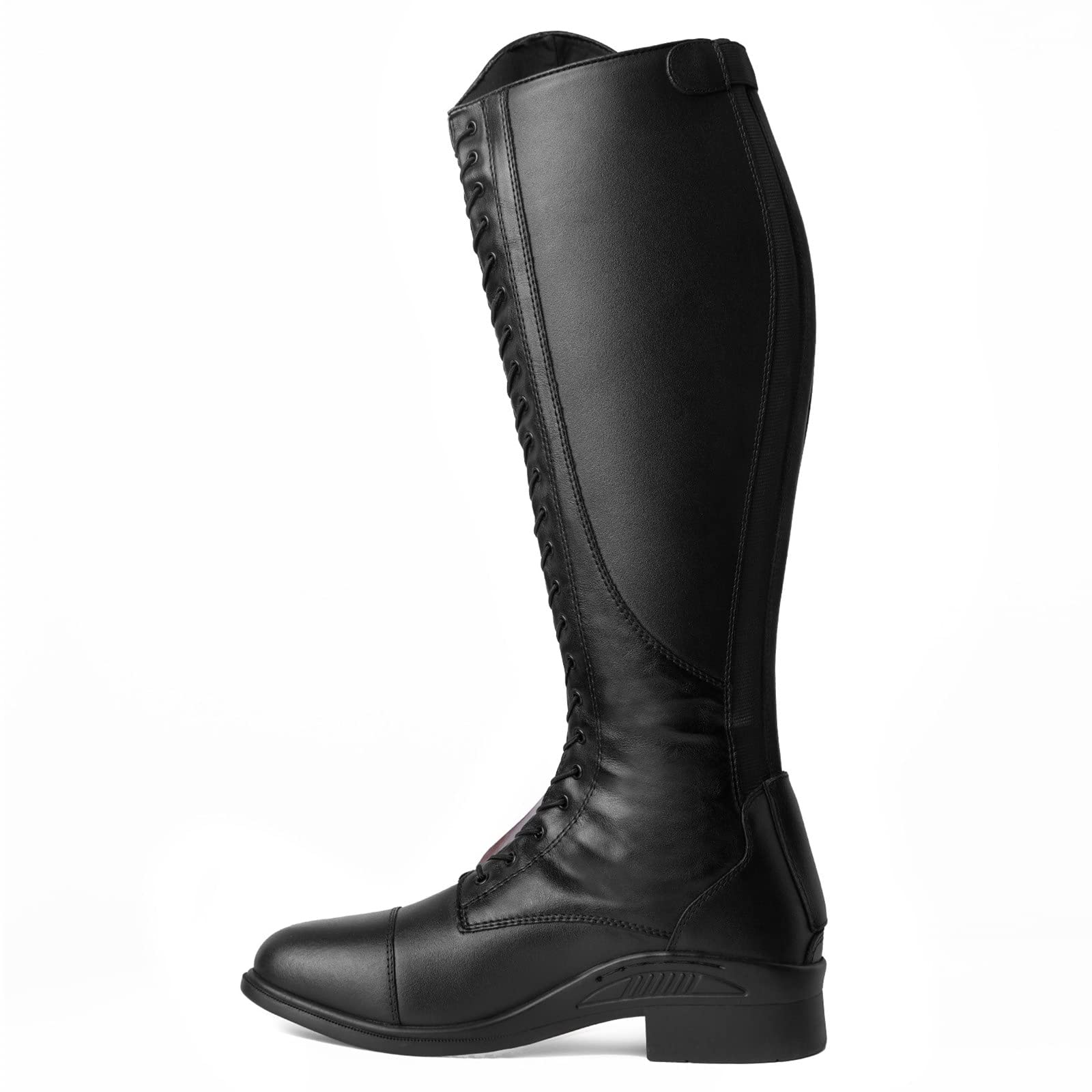 HORZE Stivali da equitazione da donna con lacci – Classici stivali da equitazione in pelle con allacciatura frontale e cerniera posteriore