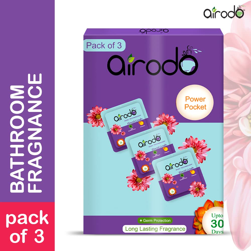Airodo Air Freshener Power Pocket Gel | Long Lasting Premium Fragrance Booster | Automatic Room Freshener | Skin Friendly Assorted Mix Scents Suitable for Home/Office/Bathrom (Lavender, Pack of 3) 2