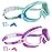 Kids Goggles for Swimming 2 Pack No Leaking Anti-Fog Outer Eye Fit with Wide View UV Protection Crystal Clear Watertight Swim Goggles with nose cover Suitable for Children Youth Boys Girls Age 3 to 14