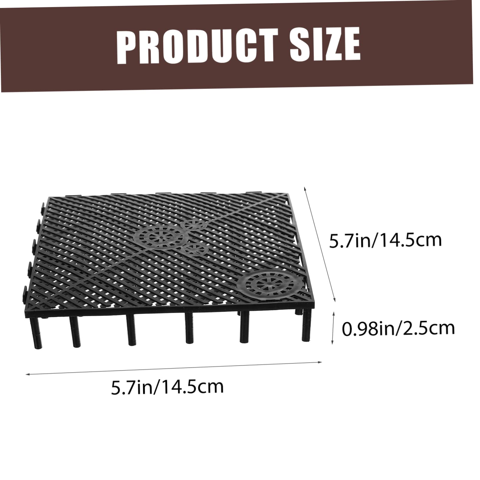 PRETYZOOM 18 Pollici Piastra Filtrante Inferiore del Serbatoio di Pesce Separatore per Acquari Vassoio Divisorio per Acquari Pannello Isolante per Acquario Pallet Ghiaia Griglia Plastica